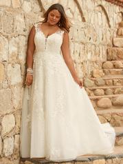 22MW506 All Ivory Gown With Ivory Illusion front