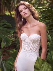 24MB163A01 Ivory Gown With Natural Illusion detail