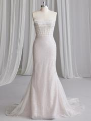 23MB724A01 Ivory Over Blush Gown With Ivory Illusion front