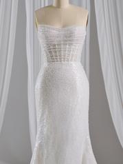 23MB724A01 Ivory Gown With Ivory Illusion detail