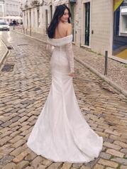 23MB724 Ivory Over Blush Gown With Ivory Illusion back