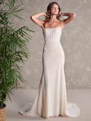 23MB724B01 Ivory Over Blush Gown With Natural Illusion front