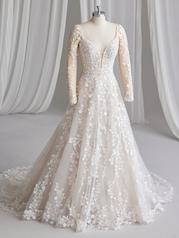 23MS617 Ivory Over Blush Gown With Natural Illusion front