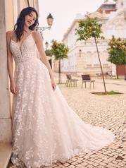23MS617 Ivory Over Blush Gown With Natural Illusion front