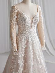 23MS617A12 Ivory Over Blush Gown With Natural Illusion detail