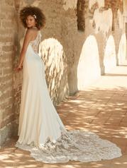 22MN537 Ivory Gown With Natural Illusion back