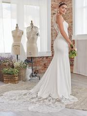 22MN537 Ivory Gown With Natural Illusion detail