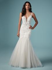 BB9MS900 Ivory over Blush gown with Nude Illusion front
