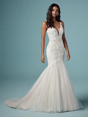 9MS900 Ivory over Blush gown with Nude Illusion front