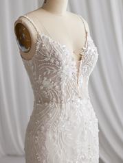23MS681 Ivory Over Soft Blush Gown With Natural Illusion detail