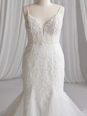 23MS681 All Ivory Gown With Ivory Illusion detail