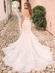 23MS681 Ivory Over Soft Blush Gown With Natural Illusion back
