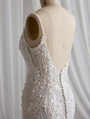 23MS681B01 Ivory Over Misty Mauve Gown With Ivory Illusion detail