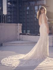 23MK042B01 Ivory Over Blush Gown With Natural Illusion back