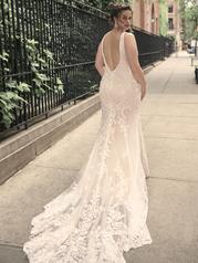 23MK042B01 Ivory Over Blush Gown With Natural Illusion back