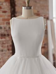 20MW328 Diamond White Gown With Nude Illusion detail
