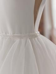 20MW328B Diamond White Gown With Nude Illusion detail