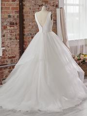 20MW328B Diamond White Gown With Nude Illusion back