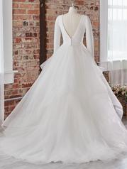 20MW328B11 Diamond White Gown With Nude Illusion back