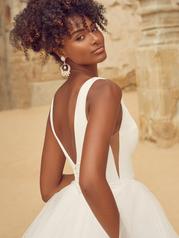 20MW328 Diamond White Gown With Nude Illusion back