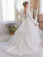 20MW328B11 Diamond White Gown With Nude Illusion back