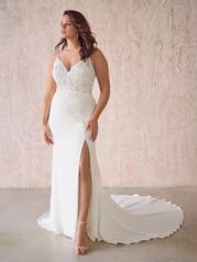 22MS933 Ivory Gown With Natural Illusion front