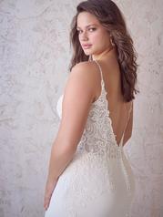 22MS933 Ivory Gown With Natural Illusion detail