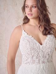 22MS933 Ivory Gown With Natural Illusion detail