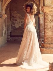 22MS505 Ivory Over Blush Gown With Natural Illusion back