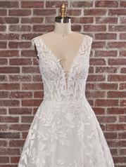 22MS505B01 All Ivory Gown With Ivory Illusion detail