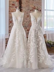 22MS505 Ivory Over Mocha Gown With Natural Illusion multiple