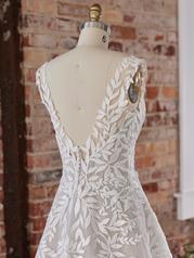 22MS505 Ivory Over Mocha Gown With Natural Illusion detail