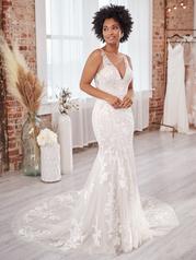 20MT284B01 Ivory Over Soft Nude Gown With Nude Illusion front
