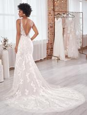 20MT284B01 Ivory Over Soft Nude Gown With Nude Illusion back