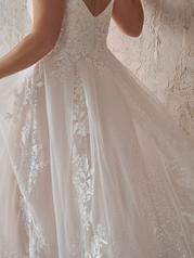 22MS901 Ivory Over Nude Gown With Natural Illusion detail