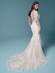 20MS679 Ivory Over Misty Mauve Gown With Nude Illusion back