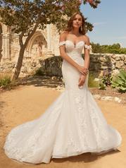22MC516 Ivory Gown With Natural Illusion front