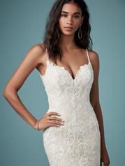 9MC882B04 Ivory Gown With Ivory Illusion detail