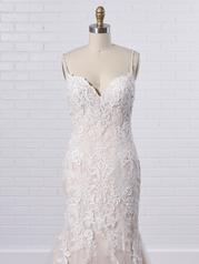 9MC882 Ivory Over Champagne Gown With Ivory Illusion detail