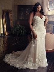 9MC882AC Ivory gown with Ivory Illusion front