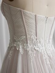 23MB707 Ivory Over Blush Gown With Natural Illusion detail