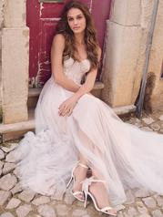 23MB707 Ivory Over Blush Gown With Natural Illusion detail