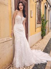 23MS653 All Ivory Gown With Ivory Illusion front