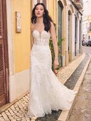 23MS653 All Ivory Gown With Ivory Illusion front