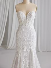 23MS653B01 All Ivory Gown With Ivory Illusion front