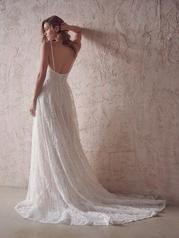 22MC937 Ivory Over Soft Nude Gown With Ivory Illusion back