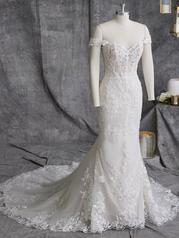 23MS054A01 Ivory Over Blush Gown With Natural Illusion front