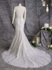 23MS054A01 Ivory Over Blush Gown With Natural Illusion back