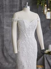 23MS054B12 Ivory Over Misty Mauve Gown With Natural Illusion detail