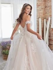 22MT513A01 Ivory Over Blush Gown With Natural Illusion back